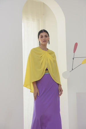 Fantah Dress Purple & Yellow